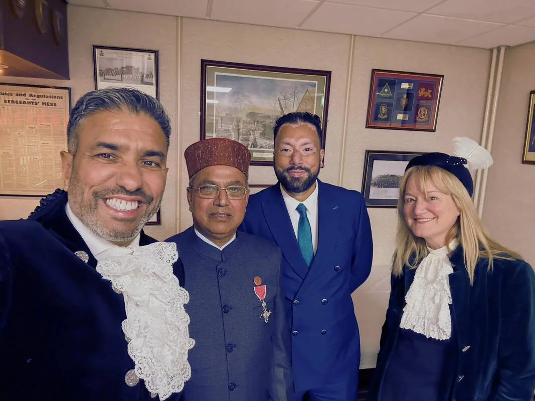 Raza Rahman at a civic ceremony with the High Sheriff